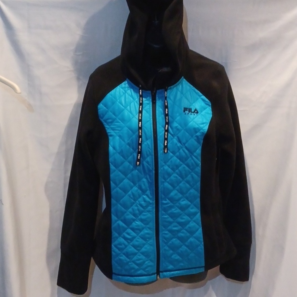 Fila Sport Full Zip Puffer Fleece Jacket Medium